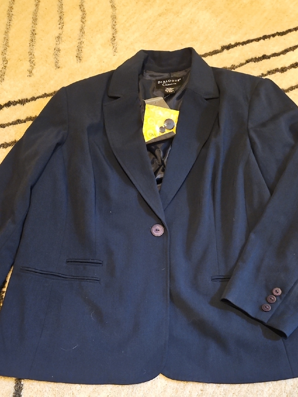 Dialogue Navy Single-Button Women's Blazer
